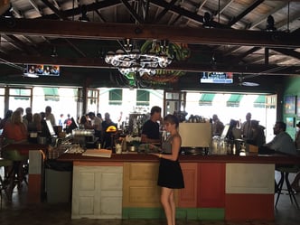 Air curtain in restaurant